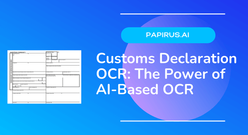 customs declaration ocr