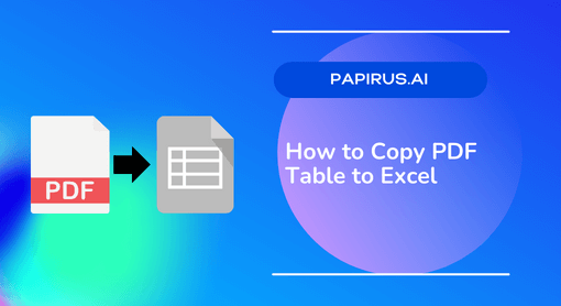 How to Copy PDF Table to Excel