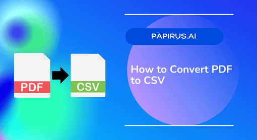 how to convert pdf to csv