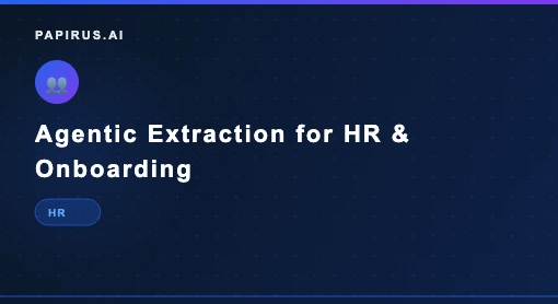 Agentic document extraction for HR onboarding
