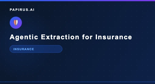Agentic AI extraction for insurance claims processing
