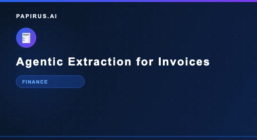 Agentic AI extraction for invoices and billing documents