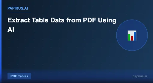 Extract Table Data from PDF Using AI - Papirus.ai